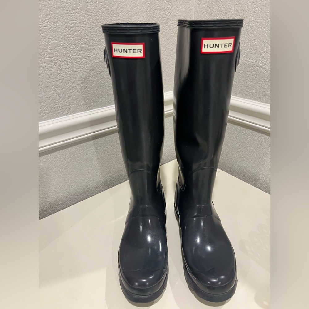 Hunter Classic Dark Gray Tall Rain Boots